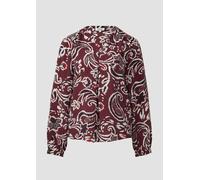 Strukturierte Viskosemix-Bluse mit All-over-Print 40 rot|mehrfarbig 2170028.39A2.40