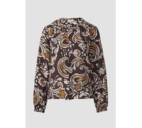 Strukturierte Viskosemix-Bluse mit All-over-Print 42 braun|mehrfarbig 2170028.89A2.42