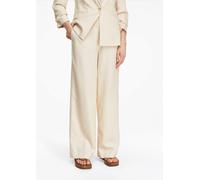 Strukturierte Wide-Leg-Hose aus Lyocell-Baumwoll-Mix beige 36/REG