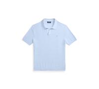 Strukturierter Baumwoll-Leinen-Pullover M Blue