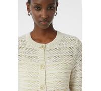 Strukturierter Cardigan aus Baumwollmix weiß|creme 34