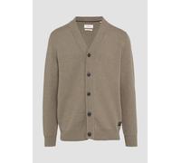 Strukturierter Cardigan aus Wollmix L braun