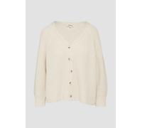 Strukturierter Cardigan im Relaxed Fit aus Baumwollmix 44 Beige 2161063.81X0.44