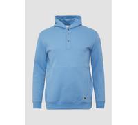 Strukturierter Hoodie mit Druckknöpfen und Kängurutasche 3XL blau 2167236.5510.3XL