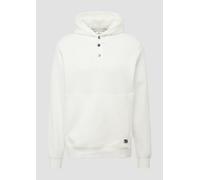 s.Oliver Strukturierter Hoodie mit Druckknöpfen und Kängurutasche weiß XXL