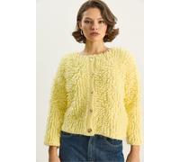 Strukturierter Knopf-Cardigan S/M