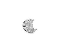 Strukturierter Mini-Charm Mond, 925er Silber