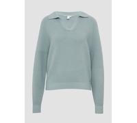 Strukturierter Pullover mit Polokragen XS grün 2162932.7217.XS