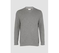 Strukturierter Pullover mit V-Ausschnitt 4XL grau 2160083.97X0.4XL