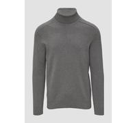 Strukturierter Rollkragenpullover mit Naht-Details S grau 2152195.9730.S