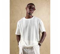 Strukturierter Strickpullover im Boxy-Fit für den Sommer, offenes Geflecht, Strandlook, Resort, minimalistisch, Urban Streetwear, luftig, Urlaub, Läss