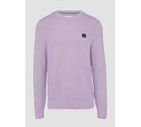 Strukturierter Strickpullover mit Logo-Patch M lila 2157045.4708.M
