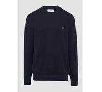 Strukturierter Strickpullover mit Logo-Patch S blau 2157045.5978.S