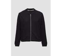 Strukturierter Sweat-Blouson aus Baumwollmix 44 schwarz 2159384.9999.44