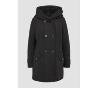 Strukturierter Wollmantel mit Teddyplüschfutter 32 schwarz 2159248.9999.32