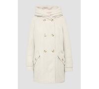 Strukturierter Wollmantel mit Teddyplüschfutter 38 creme 2159248.03W8.38