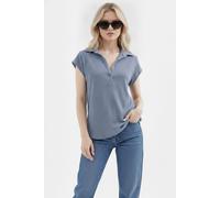 Strukturiertes ärmelloses Polo-Top S