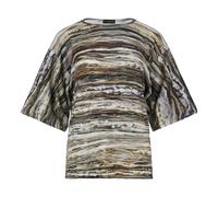 Strukturiertes, bedrucktes Oversize-T-Shirt mit Strickeffekt L