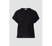 Strukturiertes Blusenshirt im Relaxed Fit 42 schwarz 2168950.9999.42