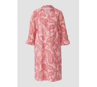 Strukturiertes Hemdblusenkleid mit Eingrifftaschen 32 rot 2163662.33A0.32