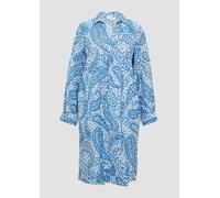 Strukturiertes Hemdblusenkleid mit Eingrifftaschen 40 blau 2163662.55A0.40