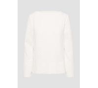 Strukturiertes Jacquard-Sweatshirt mit U-Boot-Ausschnitt 48 creme 2163352.0210.48