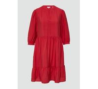 Strukturiertes Kleid aus Viskosemix mit Eingrifftaschen 40 rot 2174157.3533.40