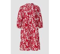 Strukturiertes Kleid aus Viskosemix mit Eingrifftaschen 42 rot 2174157.35A1.42