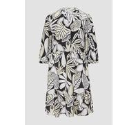 Strukturiertes Kleid aus Viskosemix mit Eingrifftaschen 46 schwarz 2174157.99A0.46