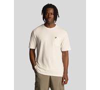 Strukturiertes Kreide-T-Shirt mit Taschenlogo von Lyle & Scott M