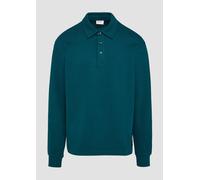Strukturiertes Langarm-Poloshirt im Relaxed Fit 3XL Blau 2156489.6767.3XL