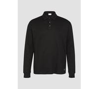 Strukturiertes Langarm-Poloshirt im Relaxed Fit 3XL schwarz 2162199.9999.3XL