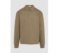 Strukturiertes Langarm-Poloshirt im Relaxed Fit XL braun 2156489.8351.XL
