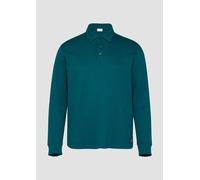 Strukturiertes Langarm-Poloshirt im Relaxed Fit XXL Blau 2162199.6767.XXL