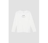 Strukturiertes Langarmshirt mit Frontprint 158/164 weiß 2162056.0100.158_164