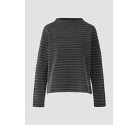 Strukturiertes Longsleeeve mit Jacquard-Muster 46 schwarz 2172326.99G9.46