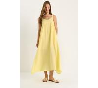 Strukturiertes Musselin-Midikleid mit Tasche M