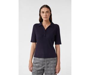 Strukturiertes Poloshirt im Slim Fit blau 32