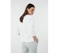 Strukturiertes Relaxed-Fit-Sweatshirt mit 3/4-Ärmeln weiß 40