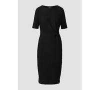 Strukturiertes Slim-Fit-Kleid mit Knotendetail 32 schwarz 2165823.9999.32