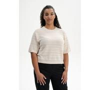 Strukturiertes Strick T-Shirt Style AROHI | von MELA | Fairtrade & GOTS zertifiziert CREAM MELANGE XL