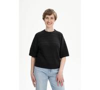 Strukturiertes Strick T-Shirt Style AROHI | von MELA | Fairtrade & GOTS zertifiziert SCHWARZ XS