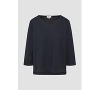 Strukturiertes Sweatshirt aus Baumwollmix mit 3/4-Ärmeln 36 blau 2164125.5959.36