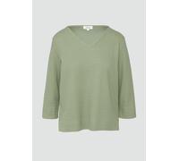 Strukturiertes Sweatshirt aus Baumwollmix mit 3/4-Ärmeln 36 Grün 2164125.7369.36