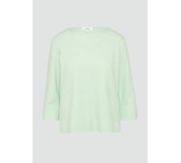 Strukturiertes Sweatshirt aus Baumwollmix mit 3/4-Ärmeln 38 grün 2164125.6505.38