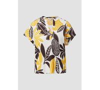 Strukturiertes T-Shirt im Relaxed Fit mit V-Ausschnitt 48 creme 2166363.02A0.48