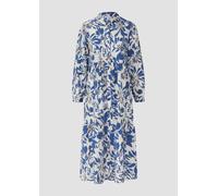 Strukturiertes Viskosemix-Kleid im A-Shape mit Eingrifftaschen 46 creme|blau|mehrfarbig 2168784.02A1.46