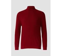 Strukturmix-Pullover aus reiner Baumwolle mit Rollkragen 5XL rot 2174194.3626.5XL