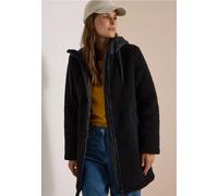 Fellimitatmantel CECIL, Damen, Gr. L (42), schwarz, Plüsch, Oberstoff: 100% Polyester. Kapuze: 100% Polyamid. Futter: 100% Polyester. Wattierung: 100% Polyester, unifarben, comfort fit normal, ohne Au