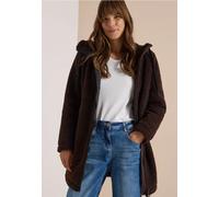 Cecil Damen 1005881 Strukturmix Teddy-Mantel mit Kapuze (1er Pack)